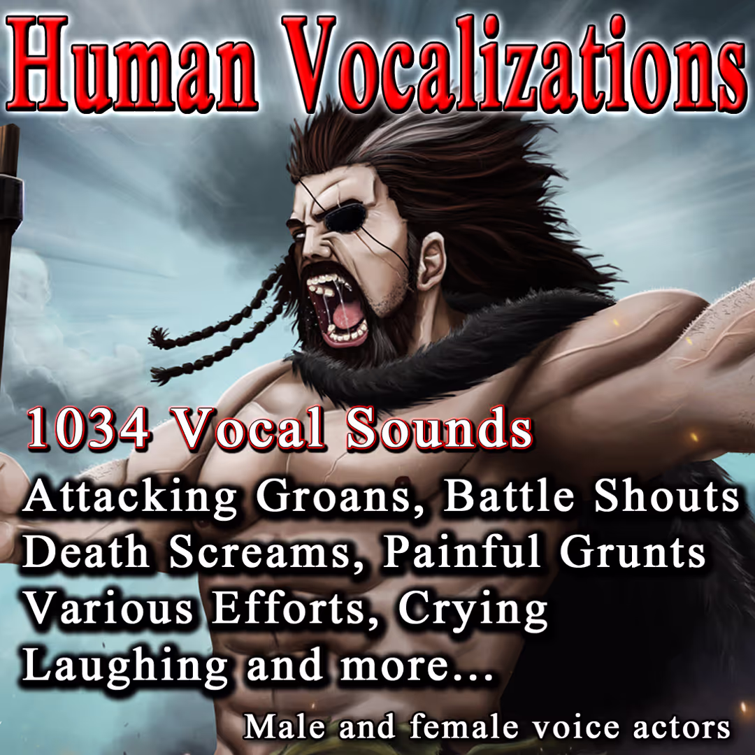 Human Vocalizations sound effects library by Gamemaster Audio