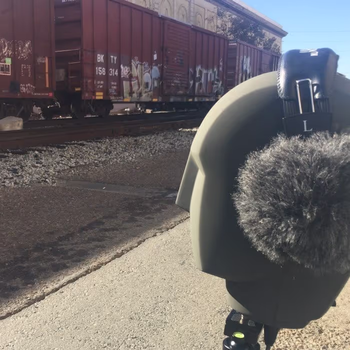 Freight trains binaural sounds