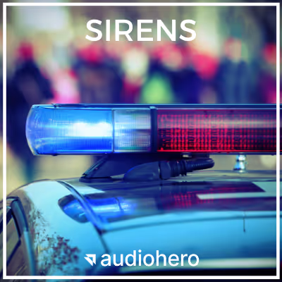 Sirens sound effects library by Audiohero