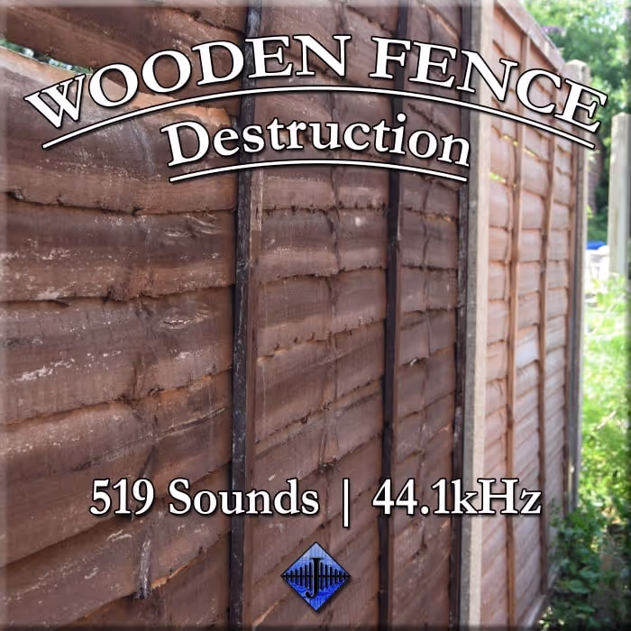 Wooden Fence Destruction sound effects library by InspectorJ