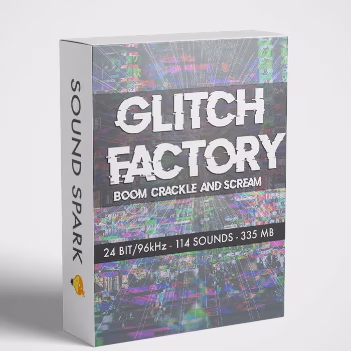 Glitch Factory 1: Boom, Crackle and Scream sound effects library by Sound Spark LLC