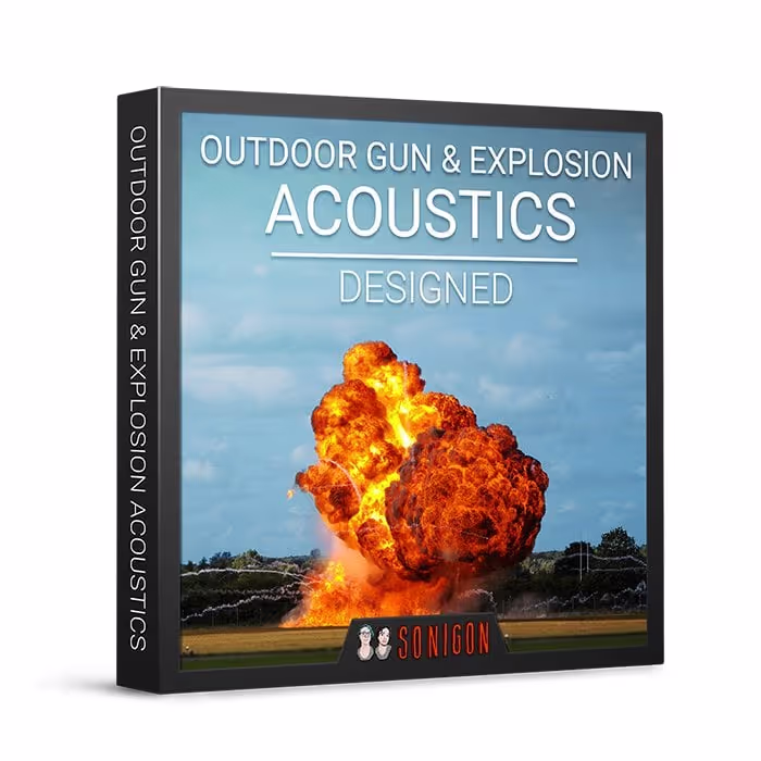 Outdoor Gun and Explosion Acoustics Designed sound effects library by Sonigon