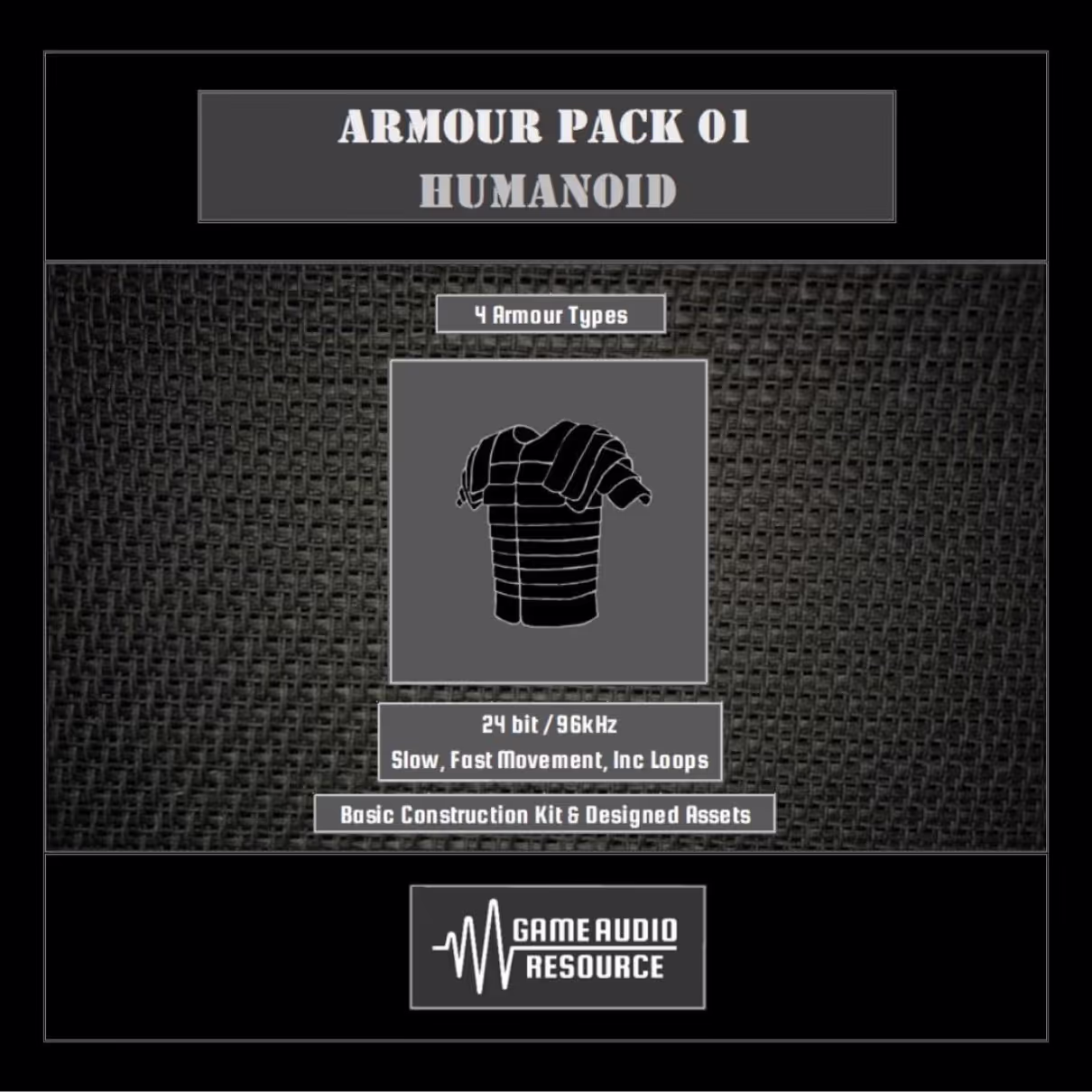 Armour Pack 01: Humanoid sound effects library by Game Audio Resource