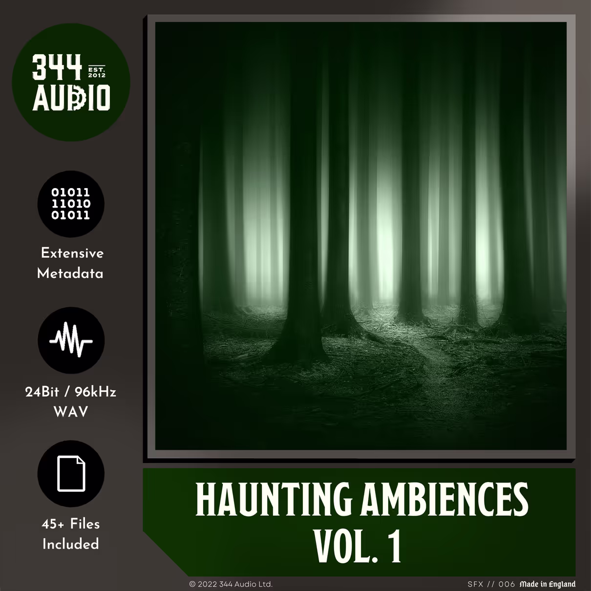 Haunting Ambiences sound effects library by 344 SFX