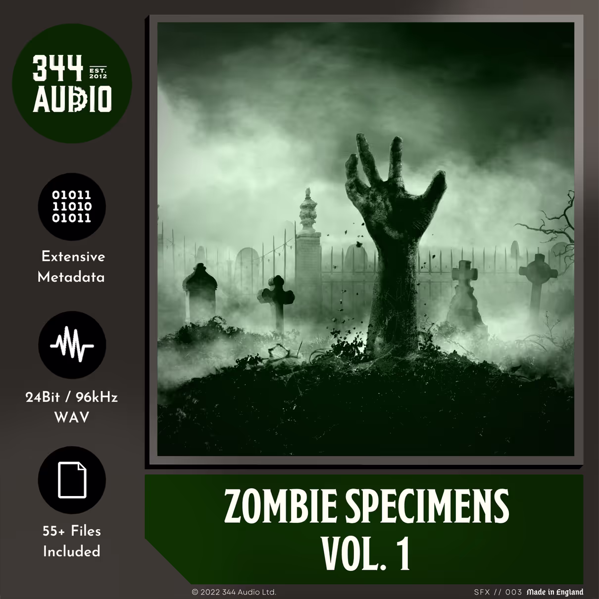 Zombie Specimens sound effects library by 344 SFX