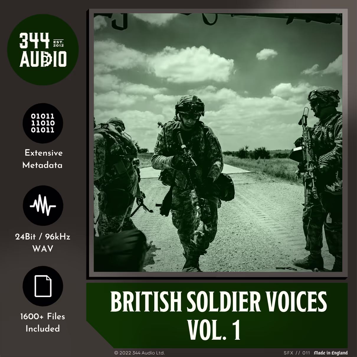 British Soldier Voices sound effects library by 344 SFX
