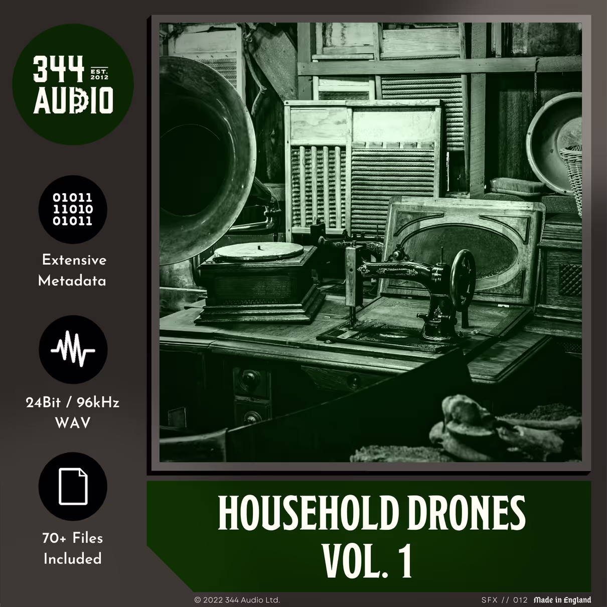 Household Drones sound effects library by 344 SFX