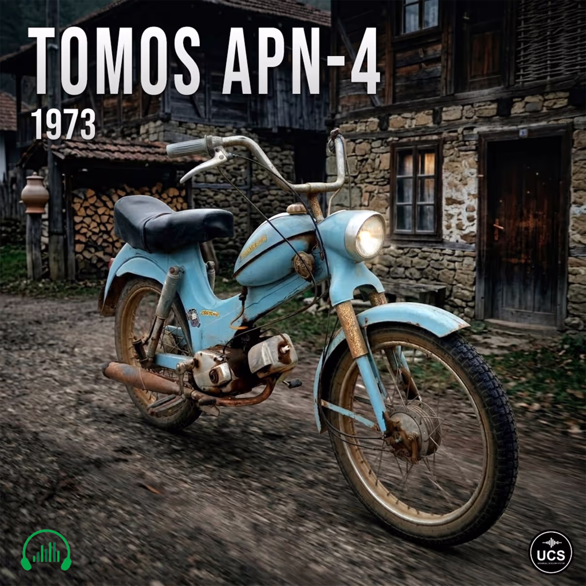 Tomos APN-4 1973 moped motorcycle sound effects library by Krampfstadt Studio