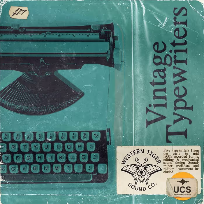 Vintage Typewriters sound effects library by Western Tiger Sound Co.