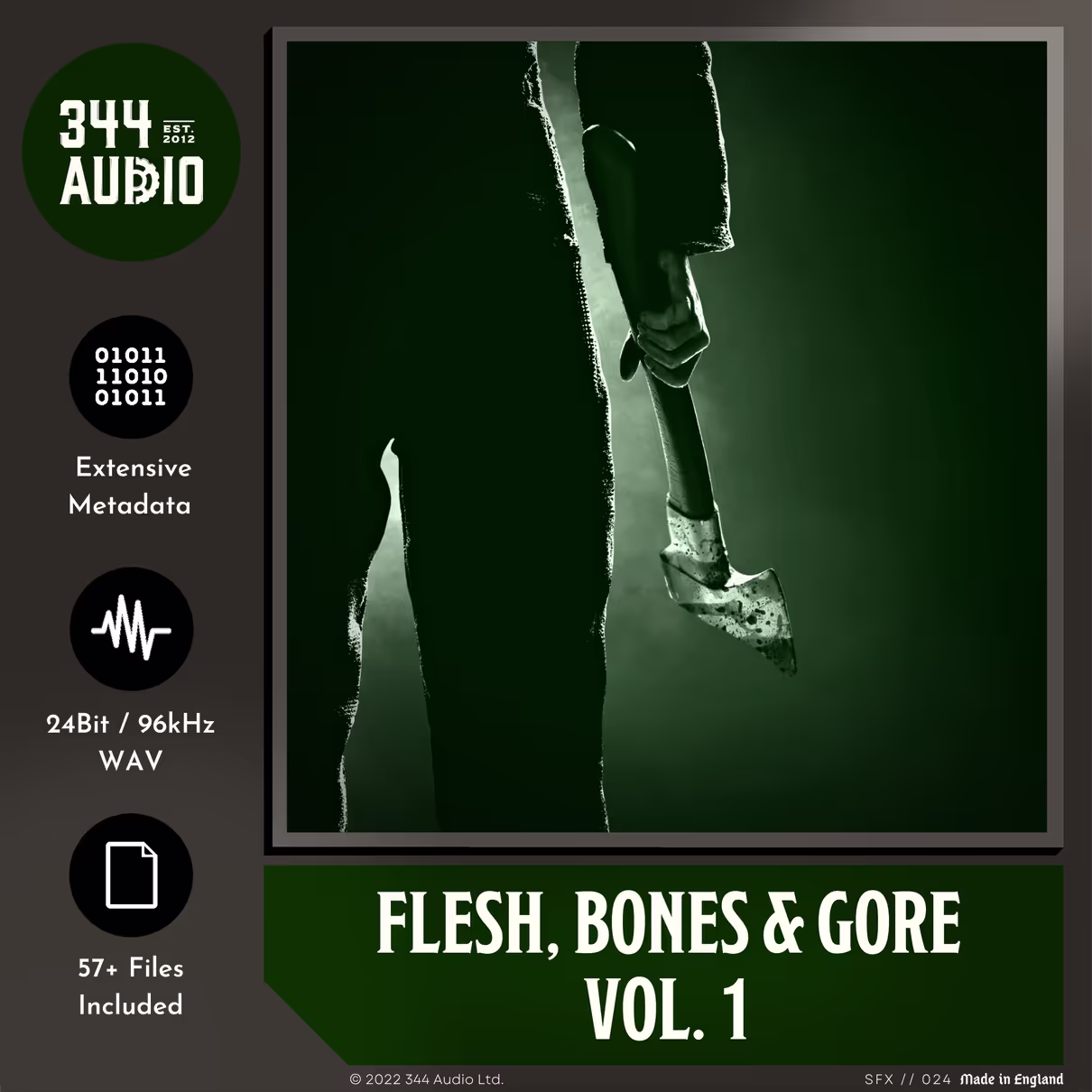 Flesh, Bones & Gore sound effects library by 344 SFX