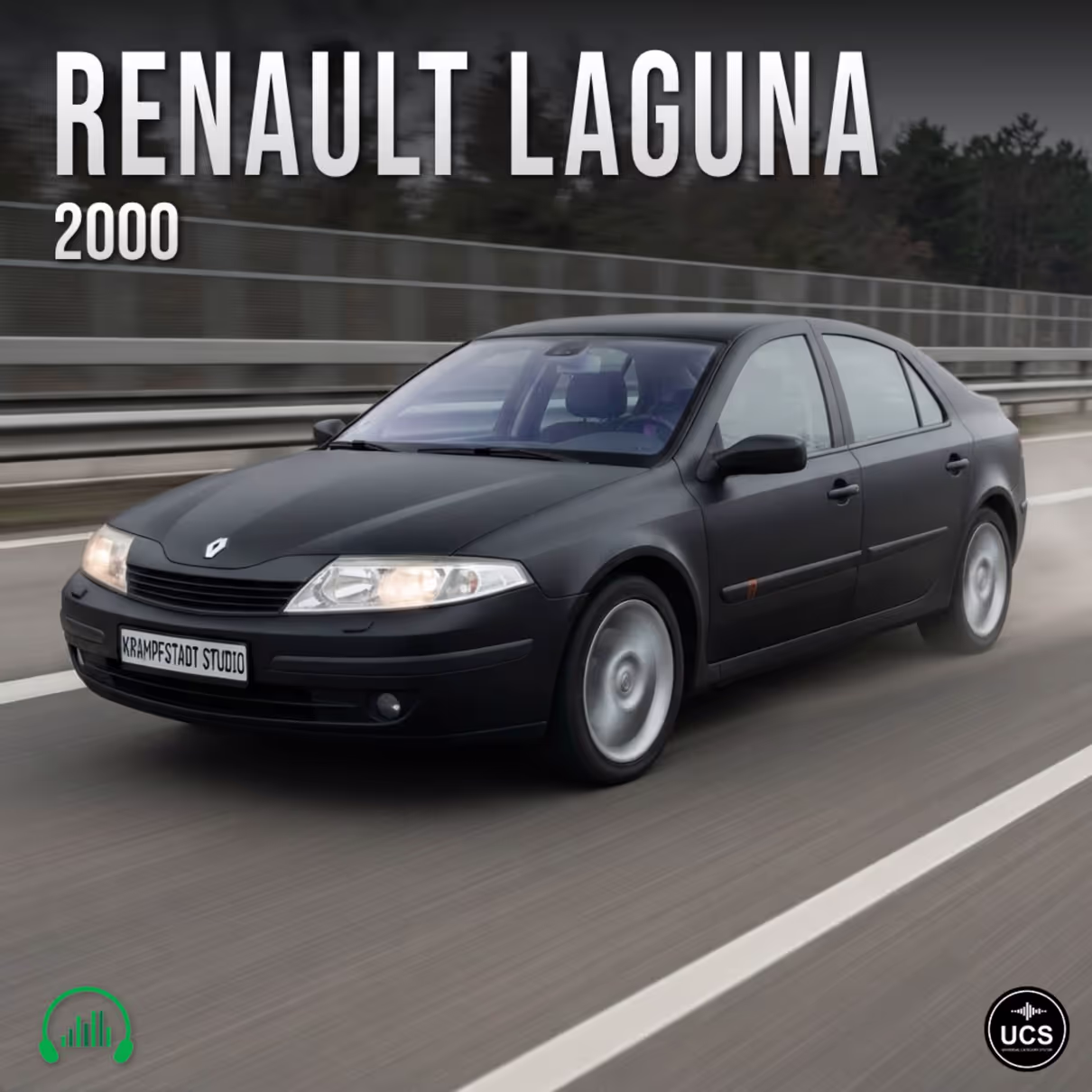 Renault Laguna 2000 large family car sound effects library by Krampfstadt Studio