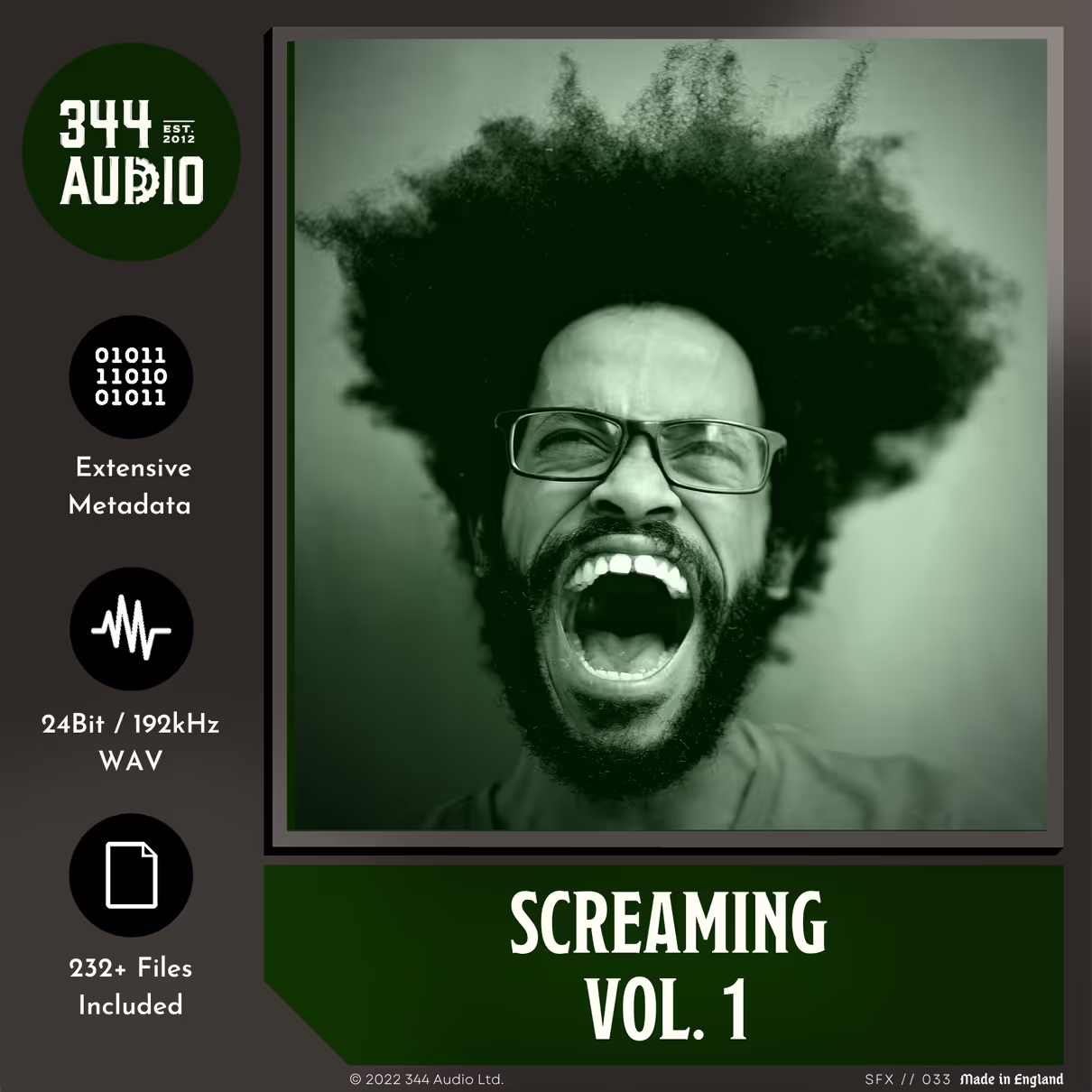 Screaming sound effects library by 344 SFX