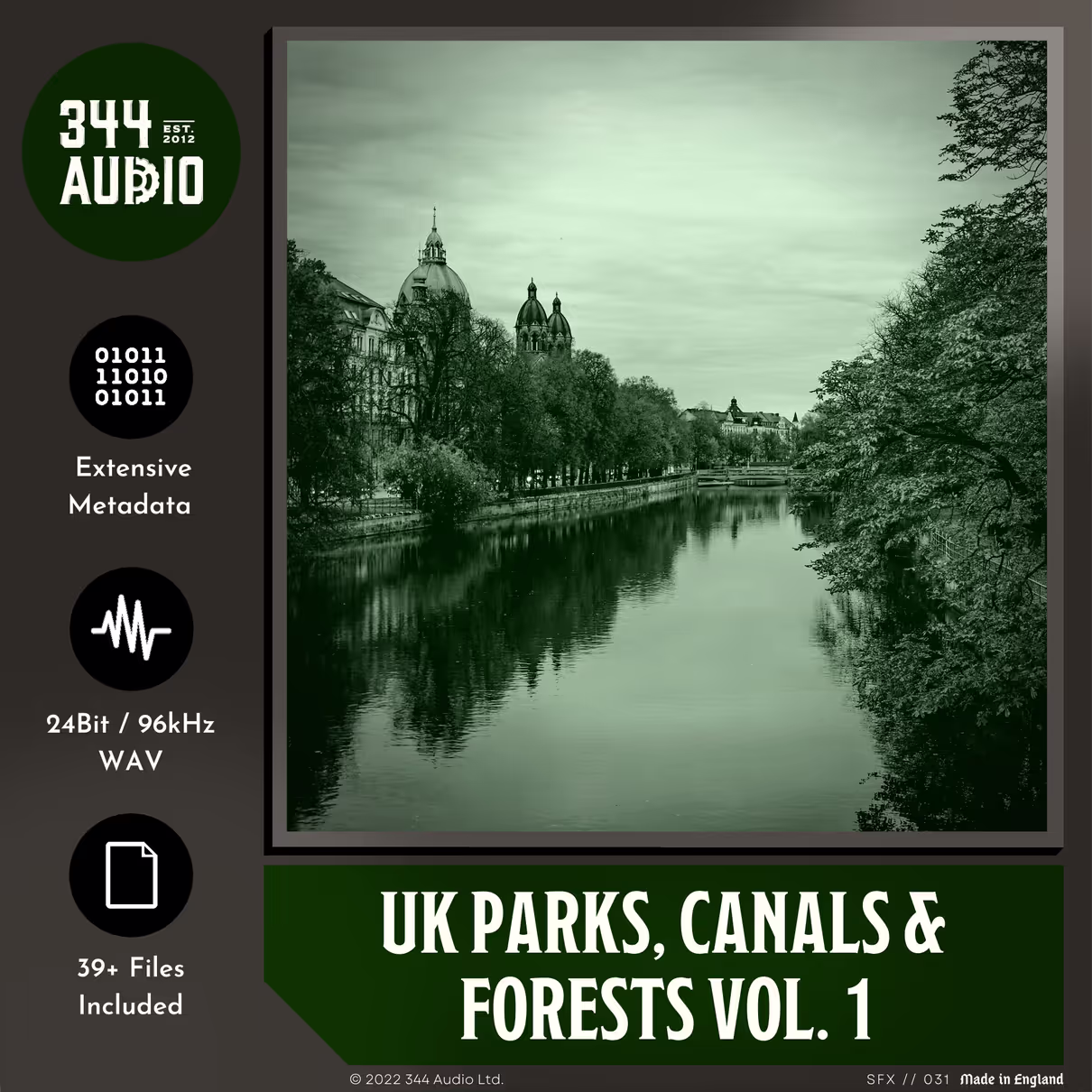 UK Canals, Parks & Forests sound effects library by 344 SFX