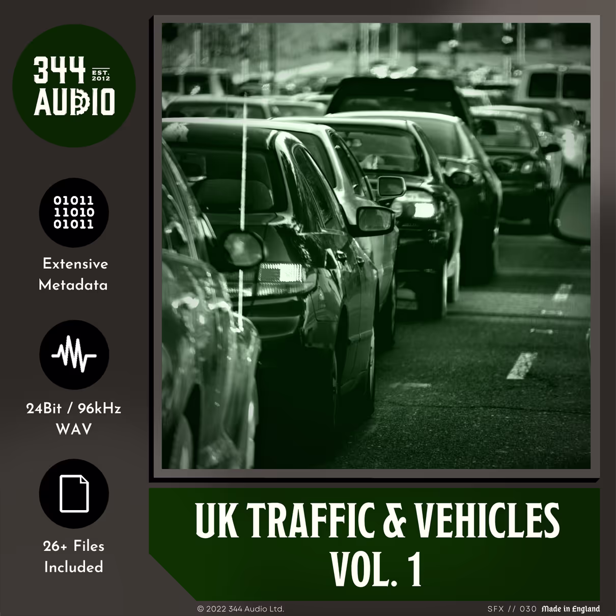 UK Traffic & Vehicles sound effects library by 344 SFX