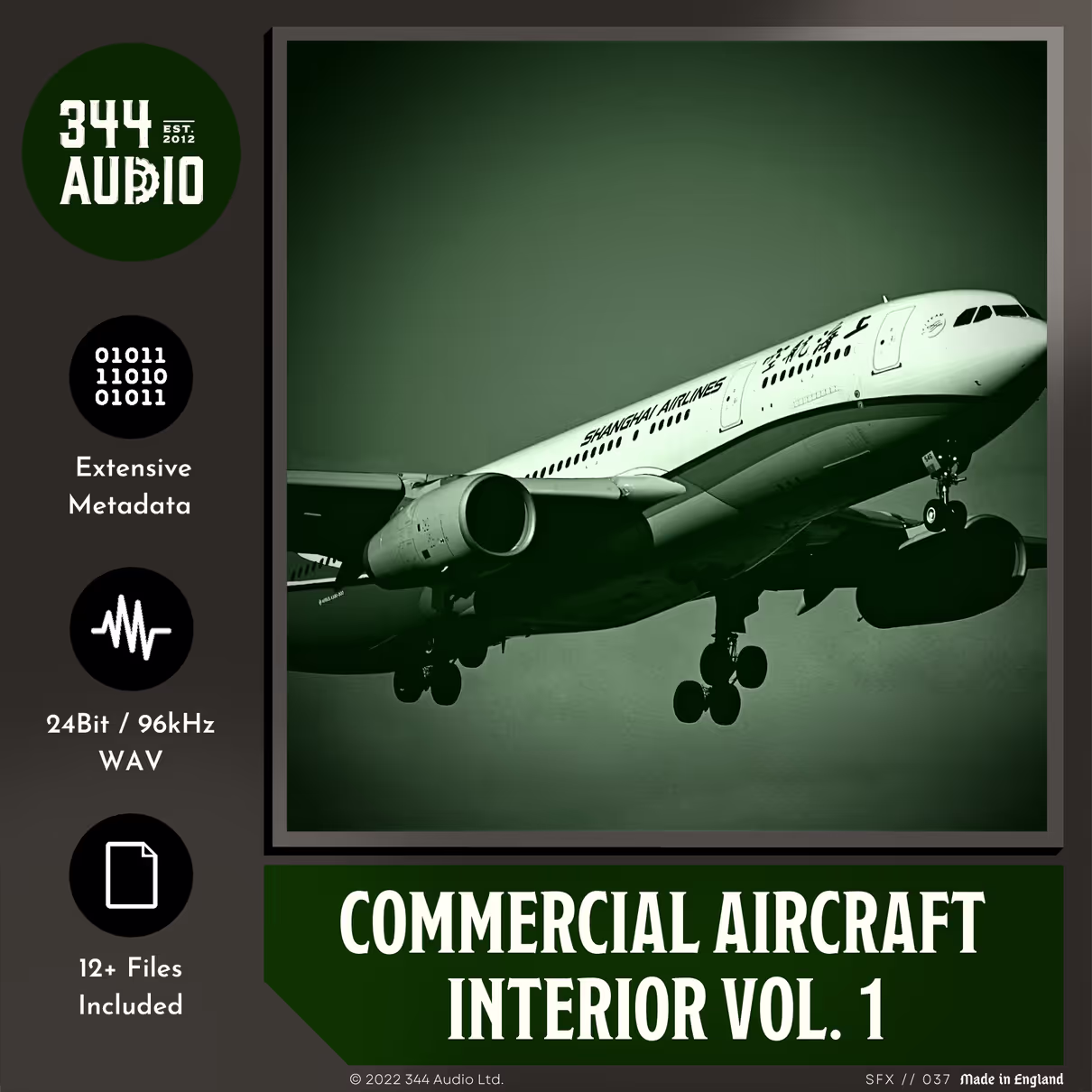 Commercial Aircraft Interior sound effects library by 344 SFX
