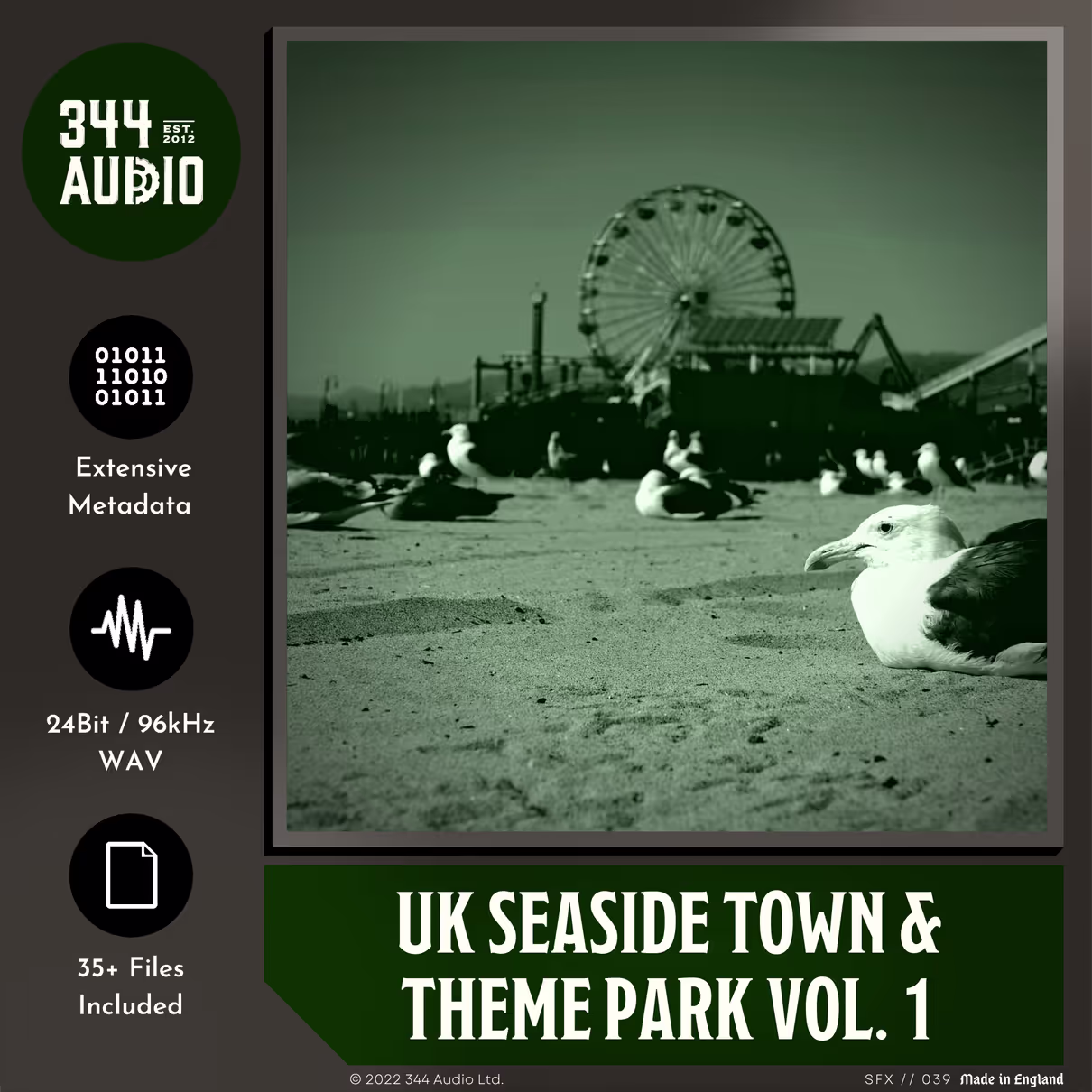 UK Seaside Town & Theme Park sound effects library by 344 SFX