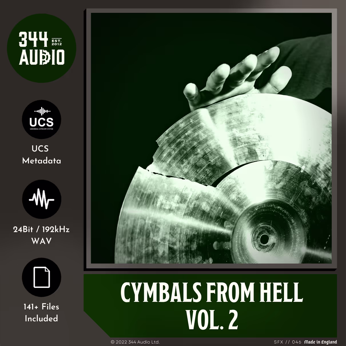 Cymbals From Hell Vol. 2 virtual instrument by 344 SFX