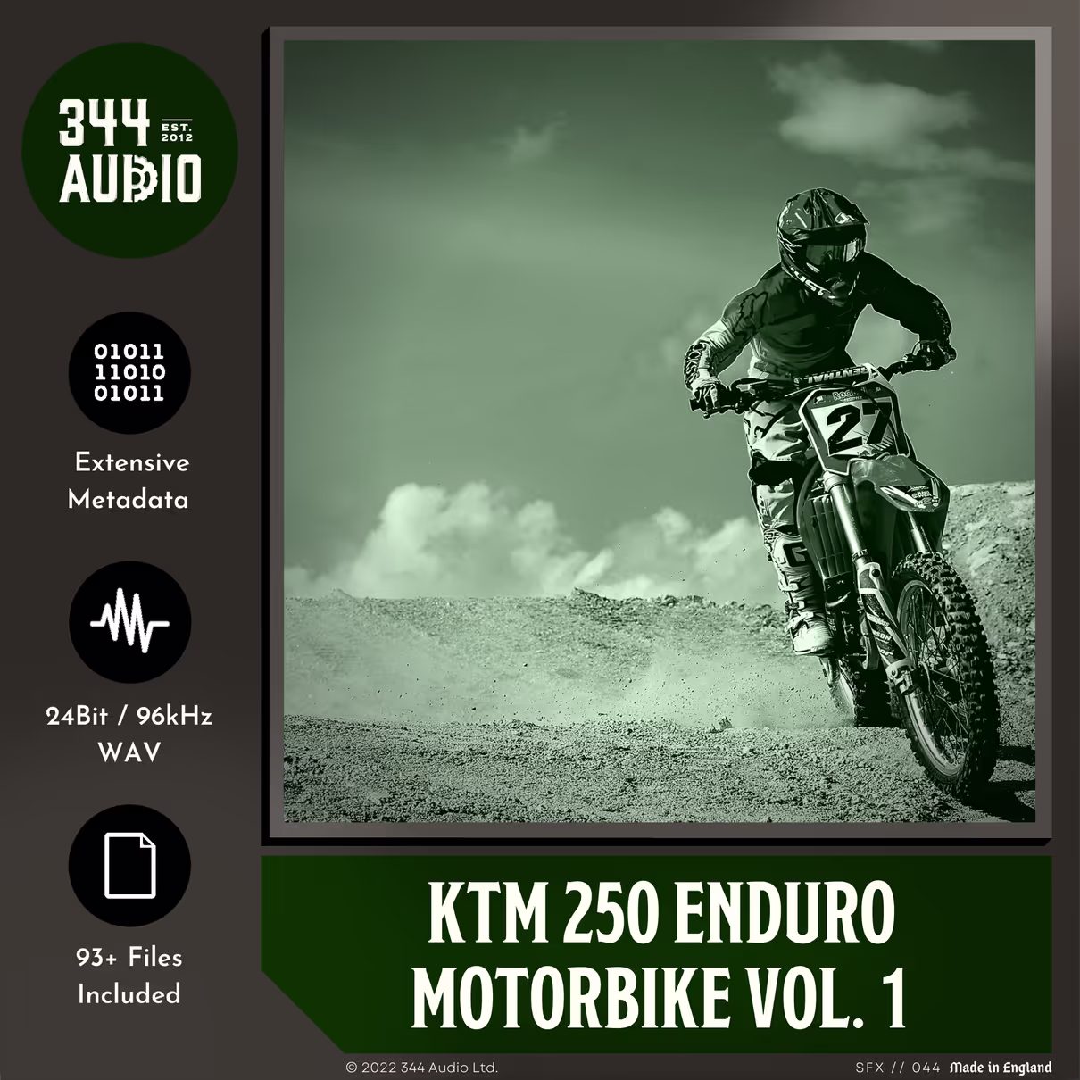 KTM 250 Enduro Motorbike sound effects library by 344 SFX