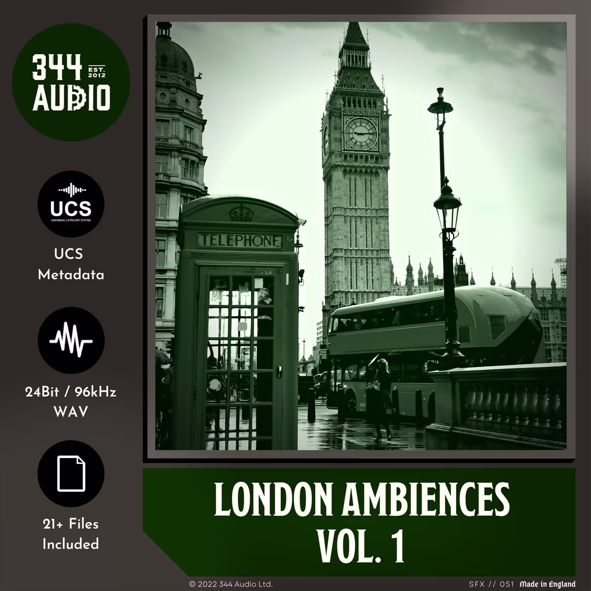 London Ambiences sound effects library by 344 SFX