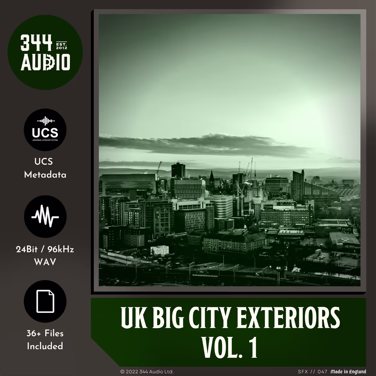 UK Big City Exteriors sound effects library by 344 SFX