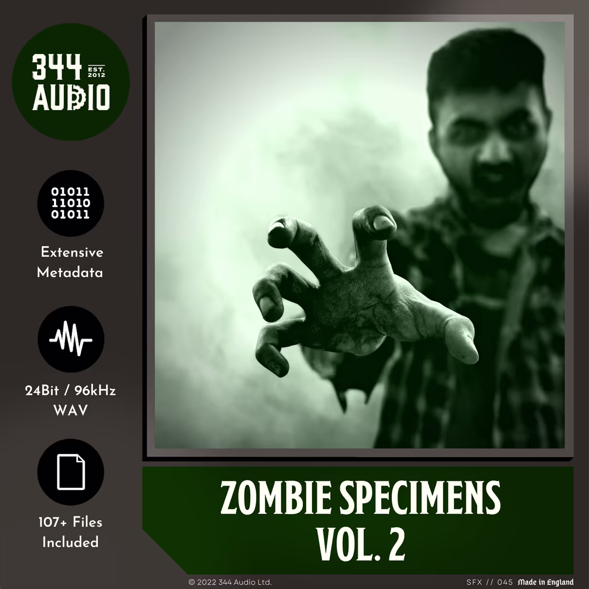 Zombie Specimens Vol. 2 sound effects library by 344 SFX