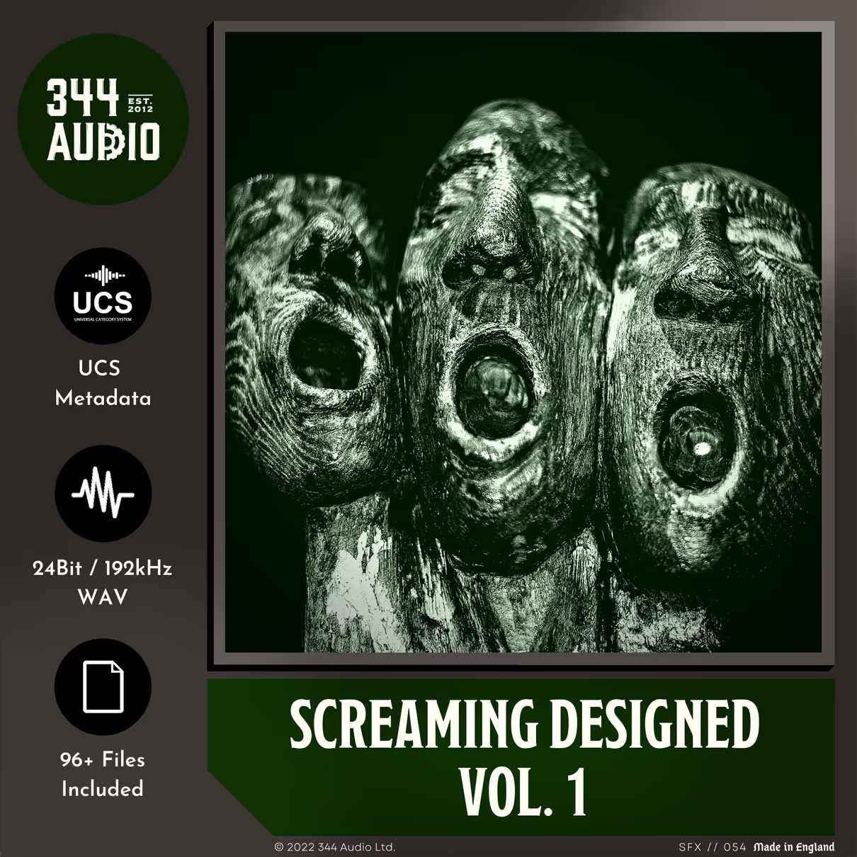 Screaming Designed sound effects library by 344 SFX