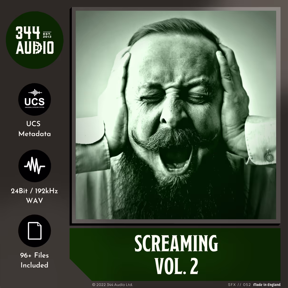Screaming Vol. 2 sound effects library by 344 SFX