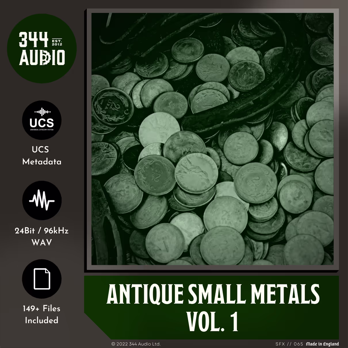 Antique Small Metals sound effects library by 344 SFX