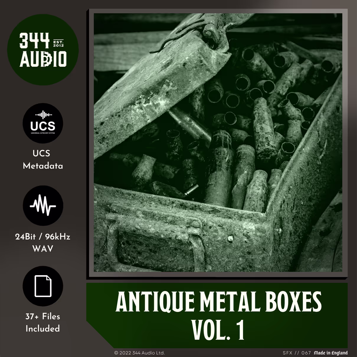 Antique Metal Boxes sound effects library by 344 SFX