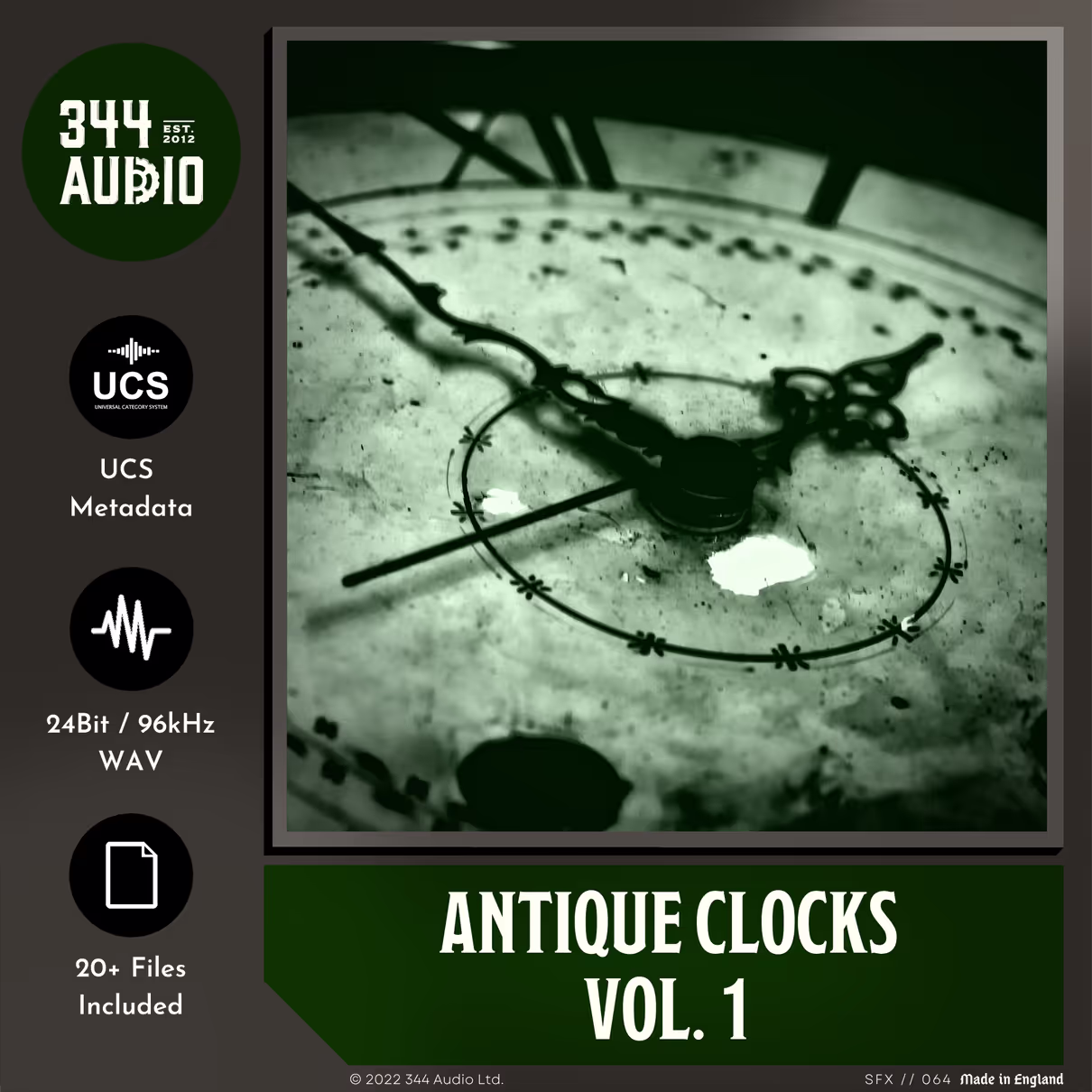 Antique Clocks sound effects library by 344 SFX