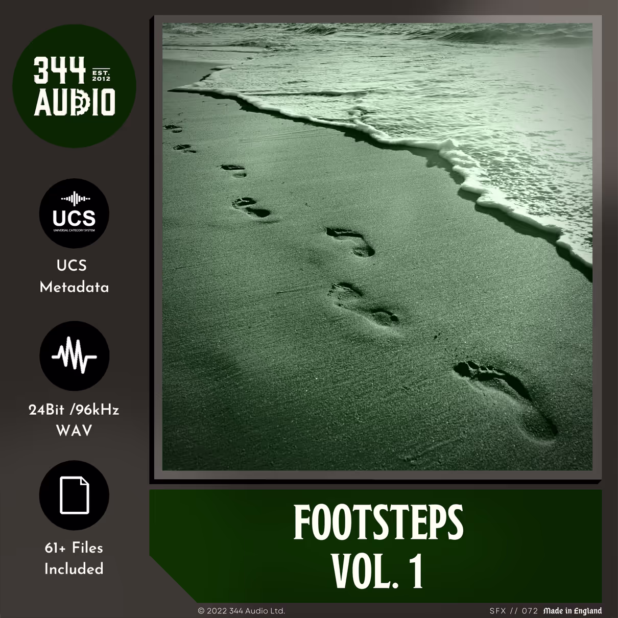 Footsteps sound effects library by 344 SFX