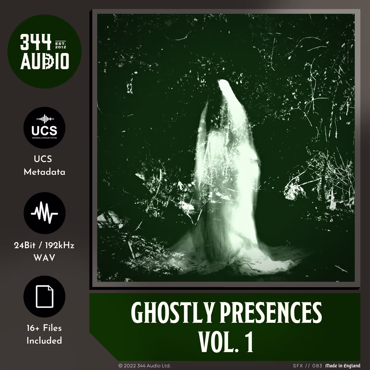 Ghostly Presences sound effects library by 344 SFX