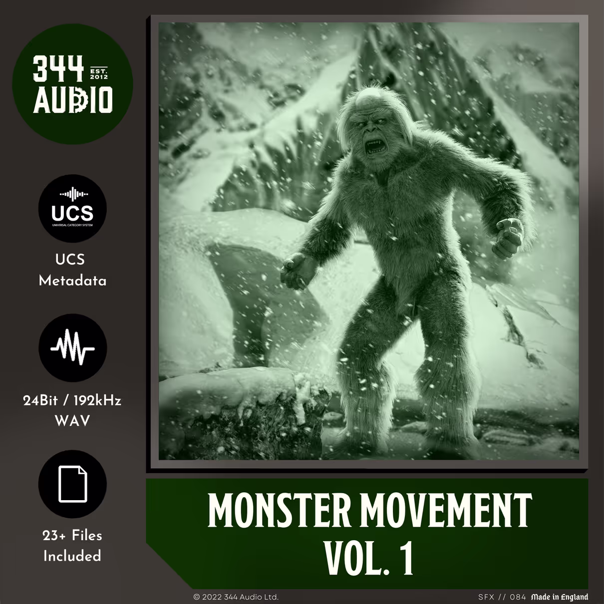 Monster Movement sound effects library by 344 SFX