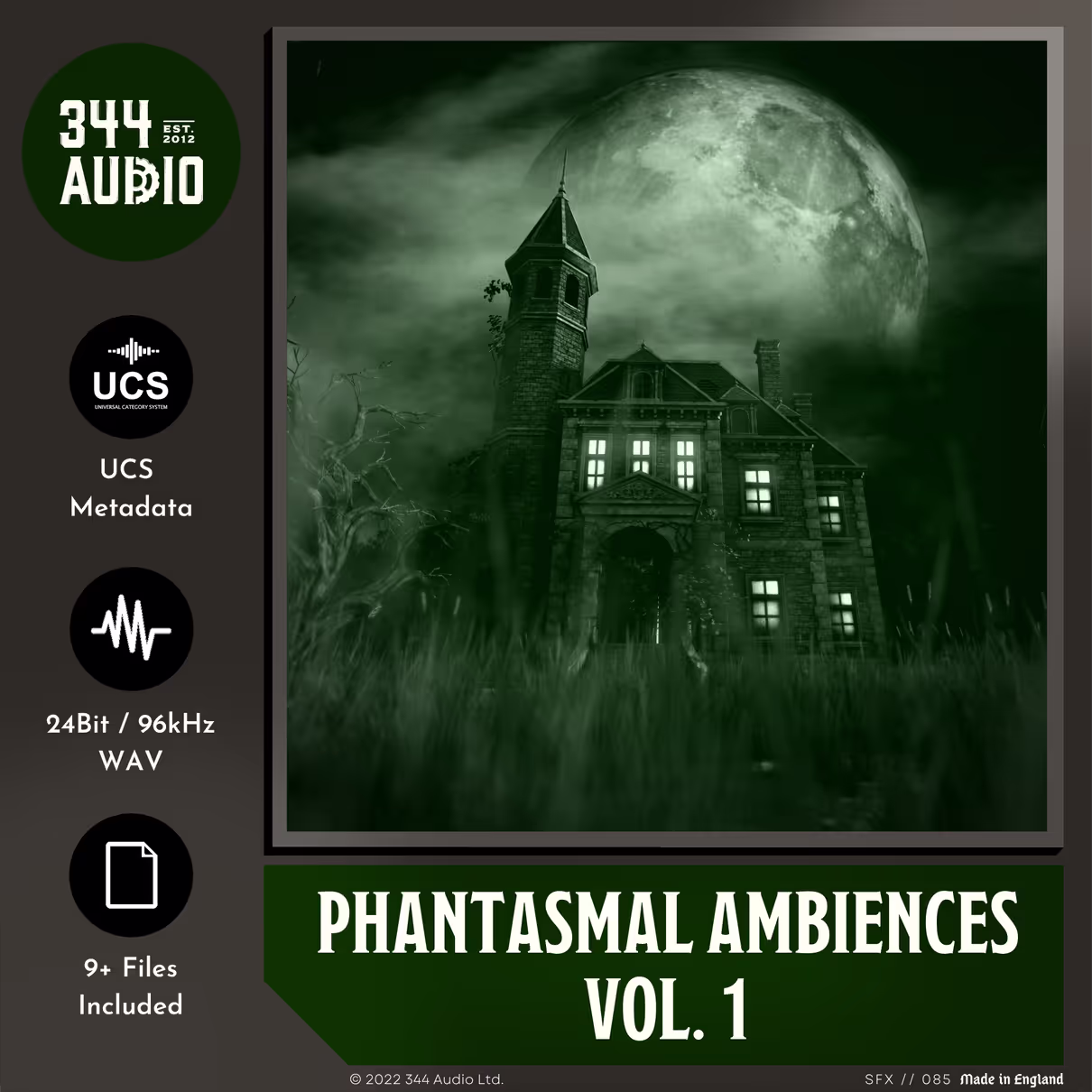 Phantasmal Ambiences Vol. 1 sound effects library by 344 SFX