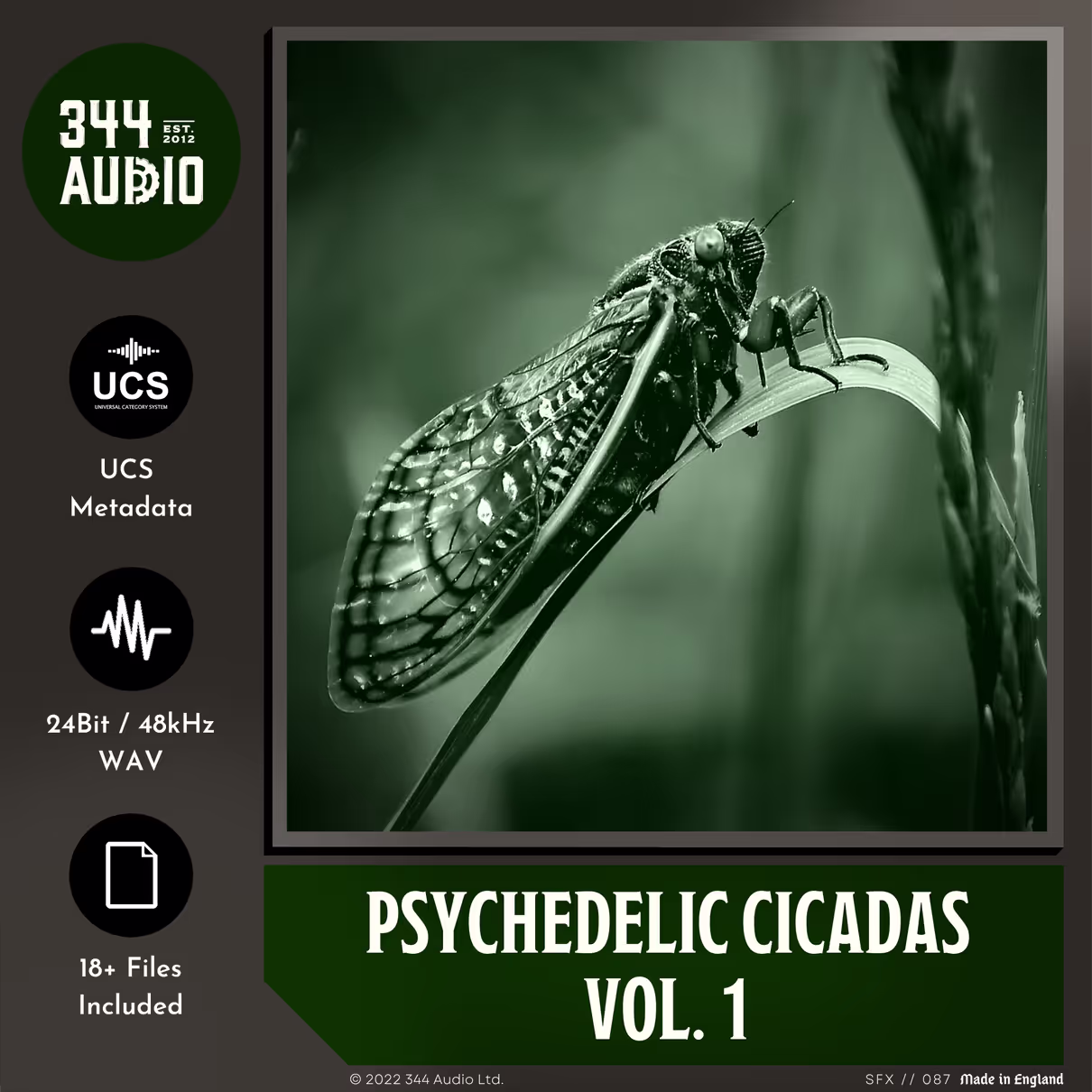 Psychedelic Cicadas Vol. 1 sound effects library by 344 SFX