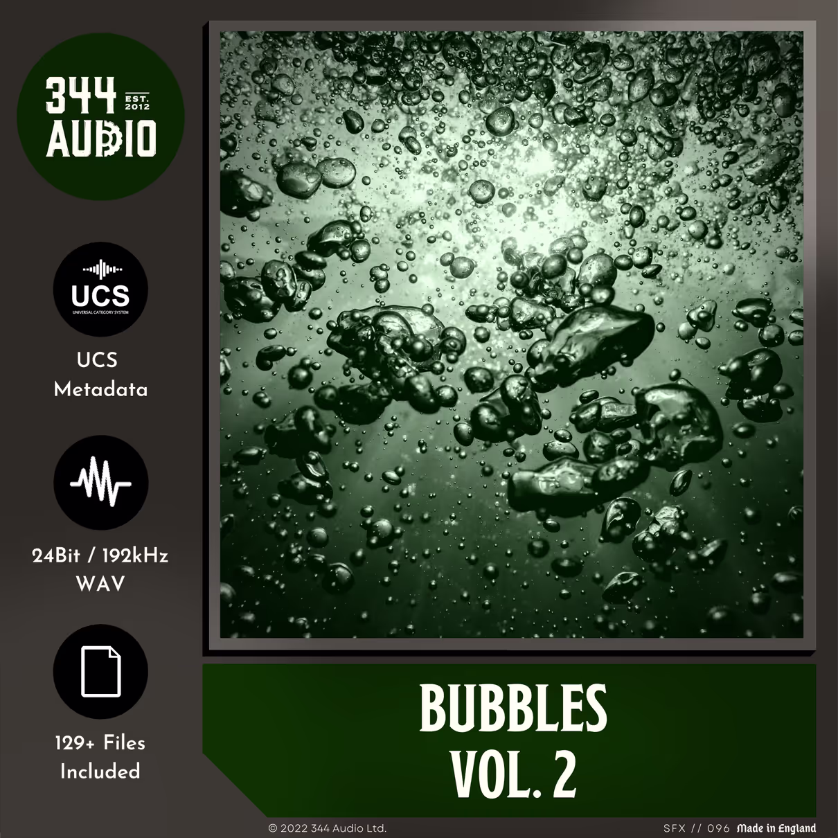 Bubbles Vol. 2 sound effects library by 344 SFX