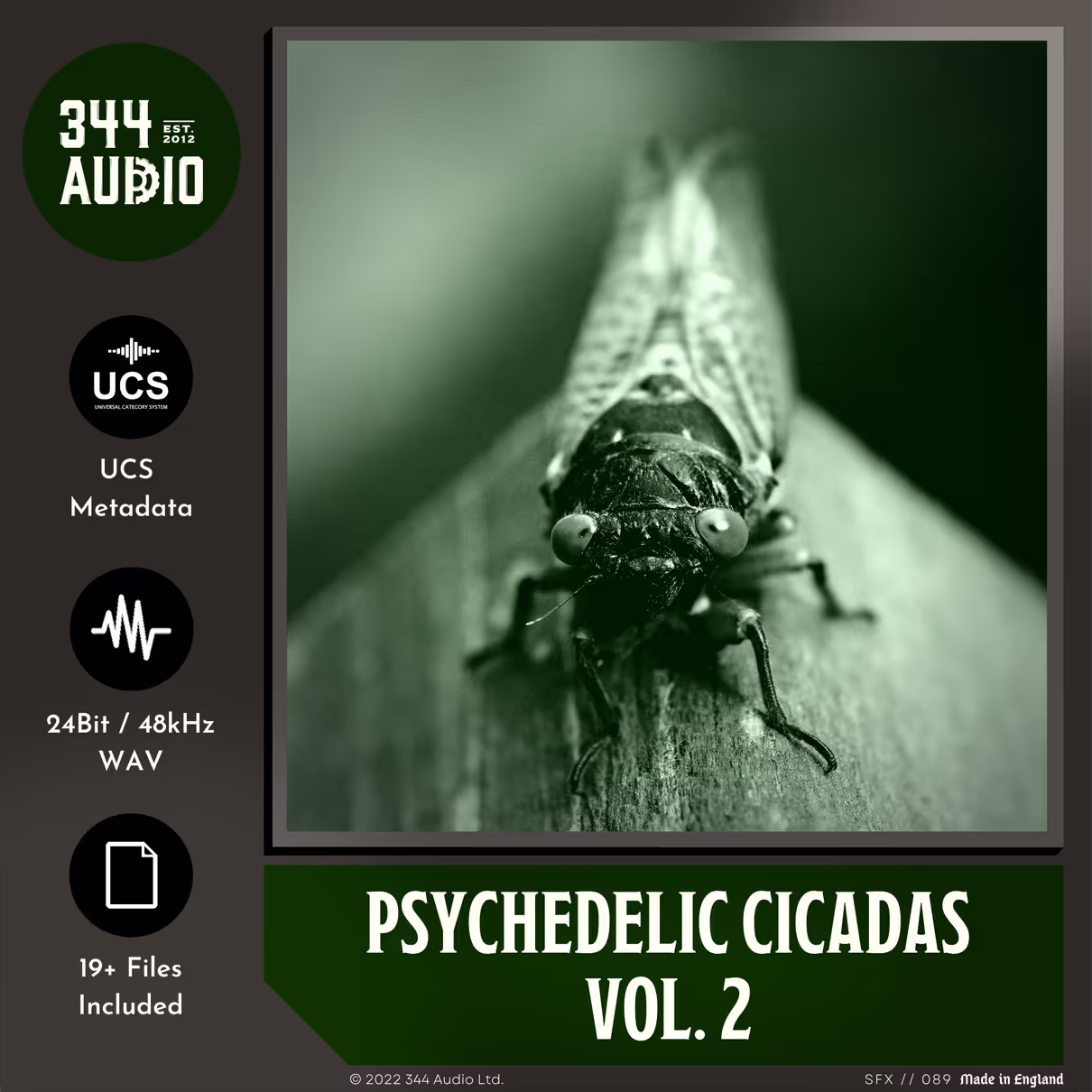 Psychedelic Cicadas Vol. 2 sound effects library by 344 SFX