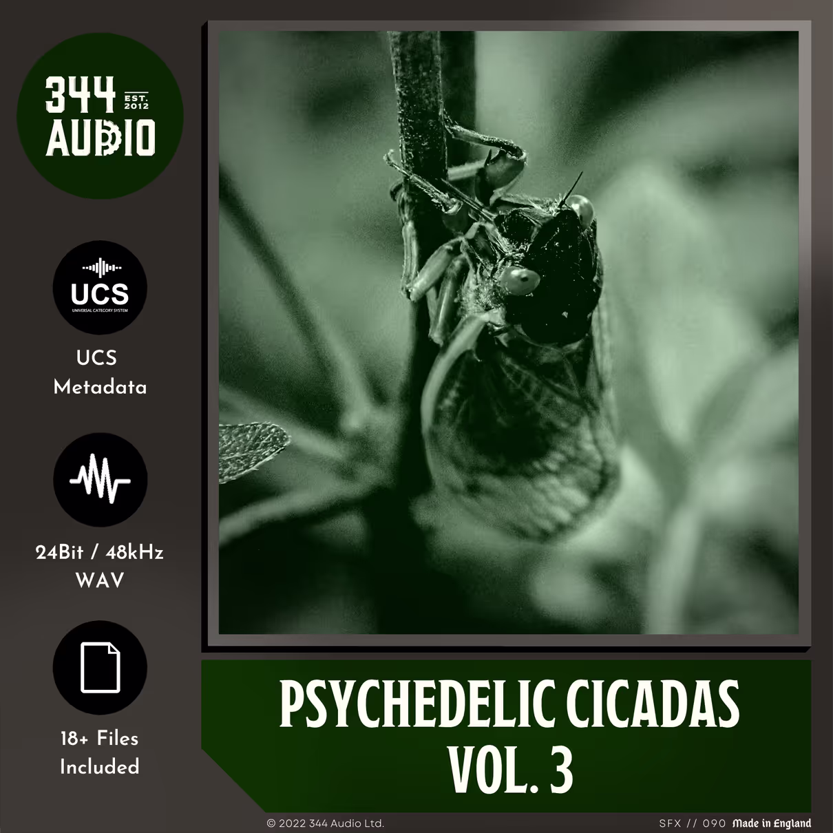 Psychedelic Cicadas Vol. 3 sound effects library by 344 SFX