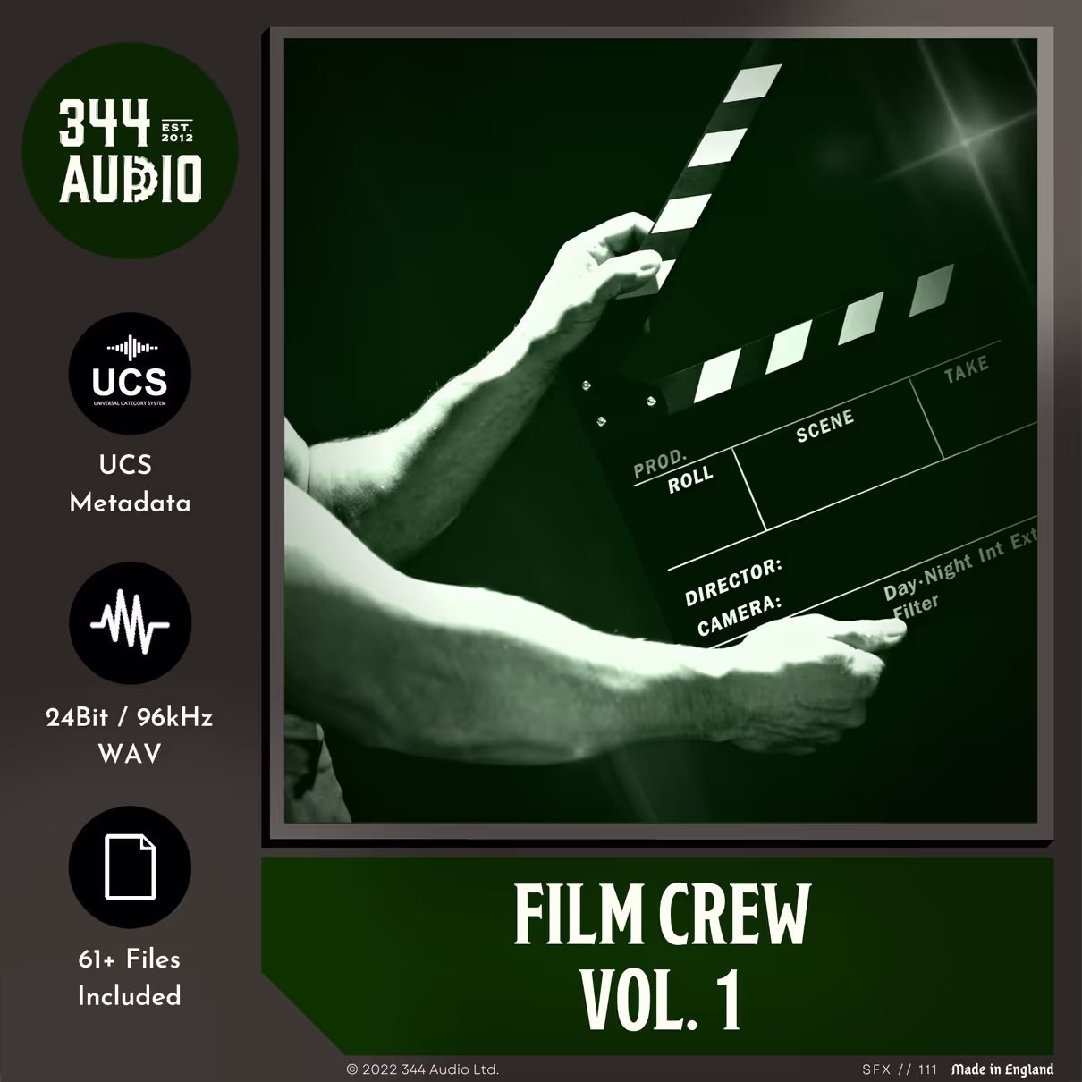 Film Crew sound effects library by 344 SFX