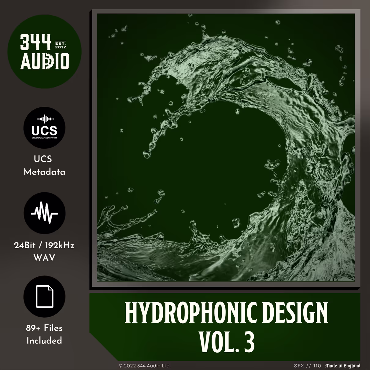 Hydrophonic Design Vol. 3 sound effects library by 344 SFX