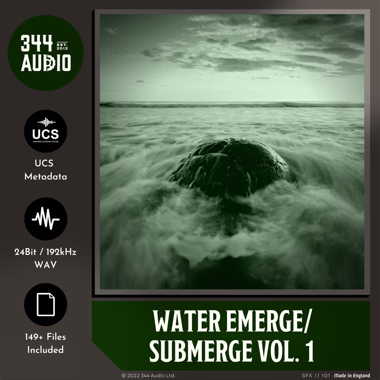 Water Emerge Submerge Vol. 1 sound effects library by 344 SFX
