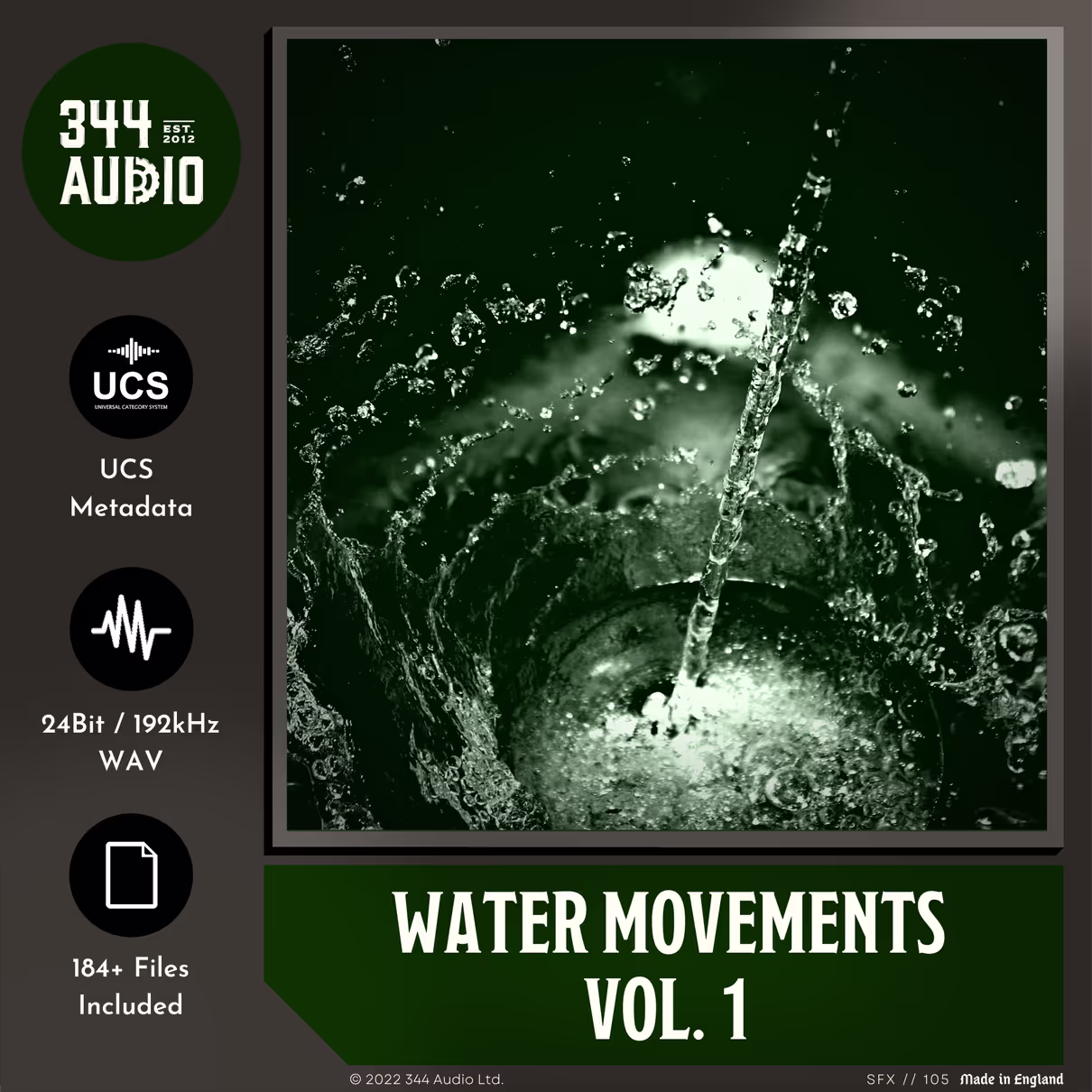 Water Movements Vol. 1 sound effects library by 344 SFX