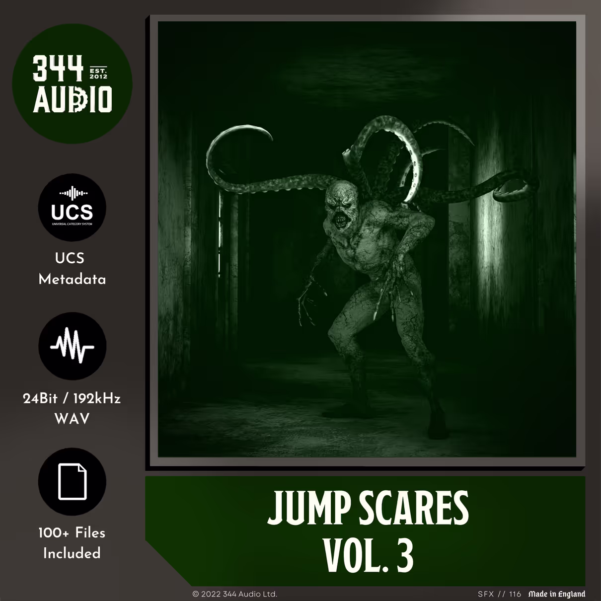 Jump Scares Vol. 3 sound effects library by 344 SFX