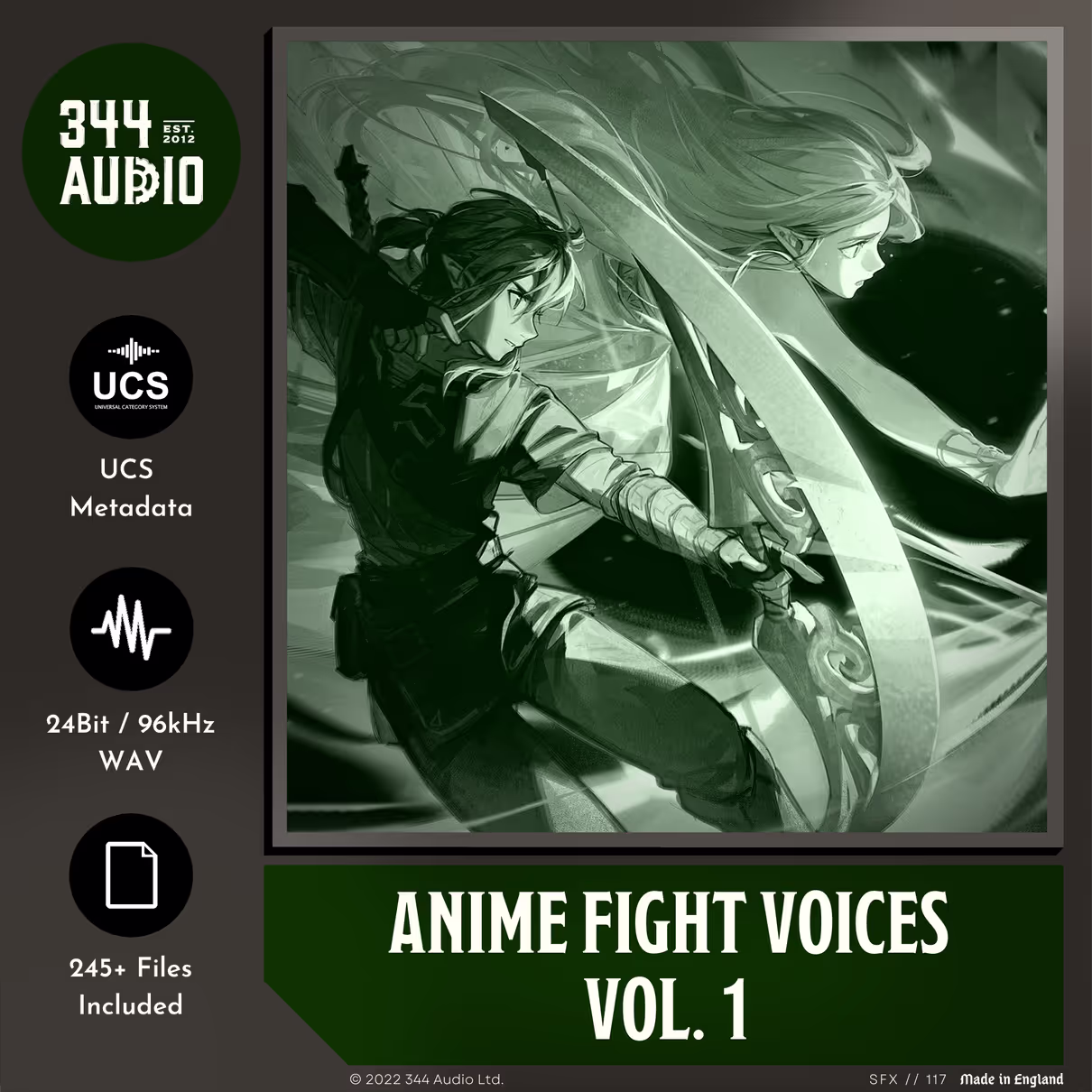 Anime Fight Voices sound effects library by 344 SFX
