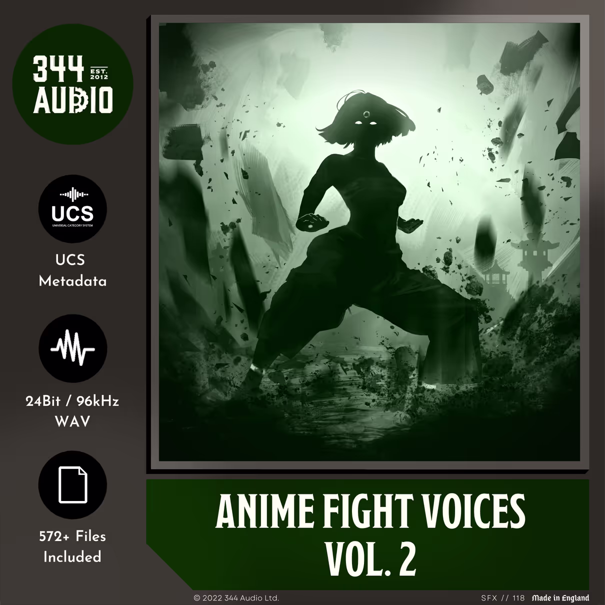 Anime Fight Voices Vol. 2 sound effects library by 344 SFX