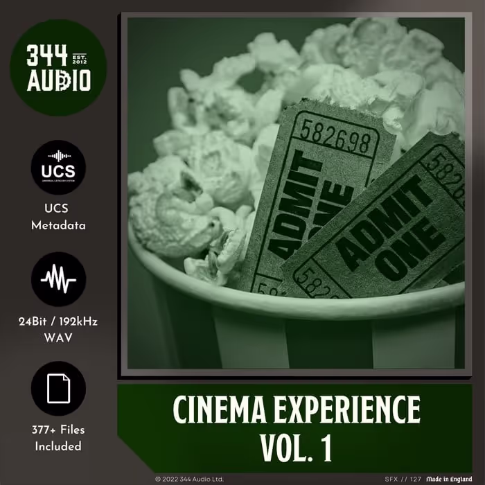 Cinema Experience sound effects library by 344 SFX