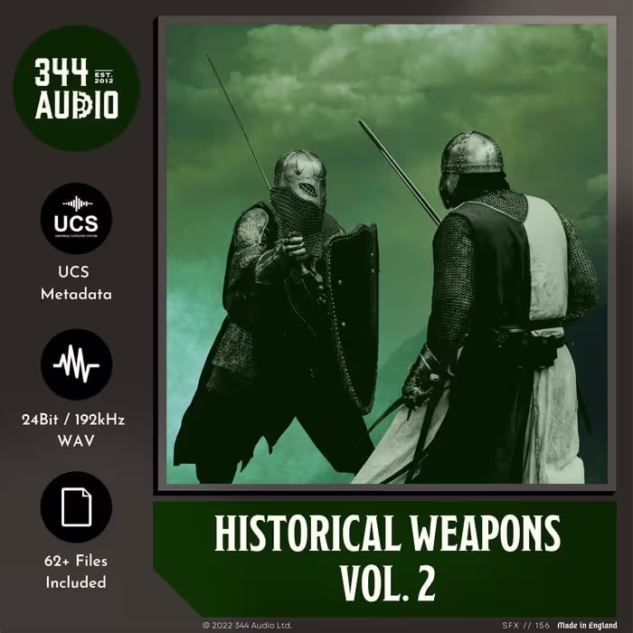 Historical Weapons Vol. 2 sound effects library by 344 SFX
