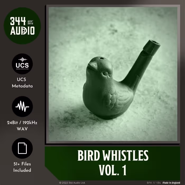 Bird Whistles Vol. 1 sound effects library by 344 SFX