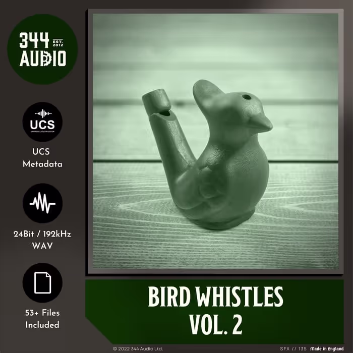 Bird Whistles Vol. 2 sound effects library by 344 SFX