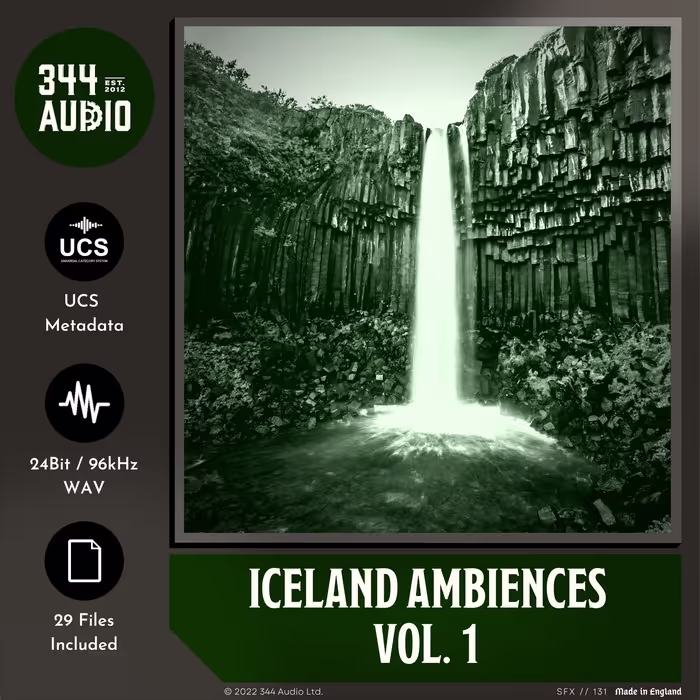 Iceland Ambiences Vol.1 sound effects library by 344 SFX